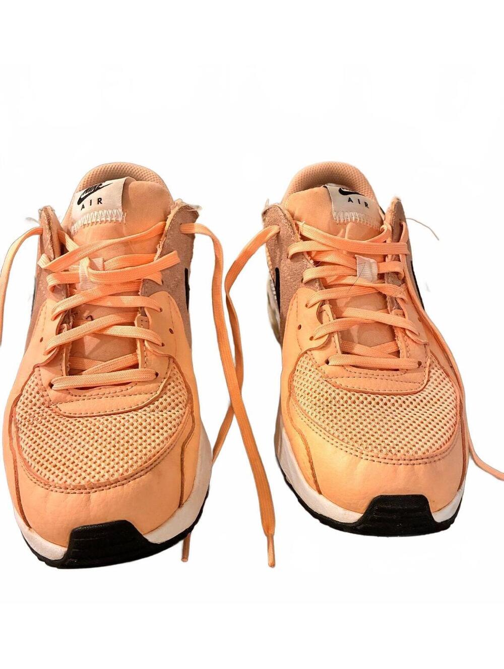Women's Nike Air Max Peach Mesh and Suede Sneakers, Size 9